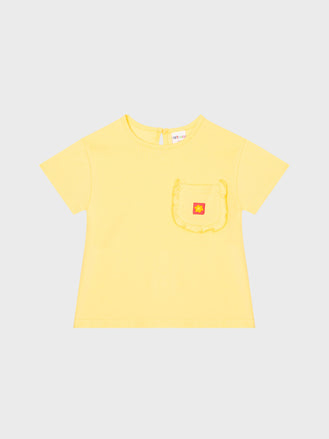 T-shirt de menina Bolsinho