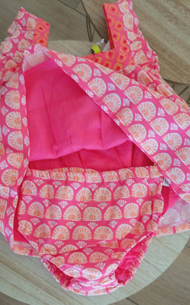 Vestido Boho  com tapa fraldinhas dos 3-6 meses aos 18-24 meses