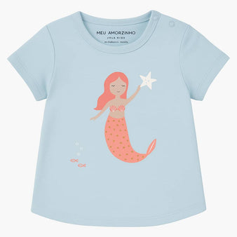 T-shirt Pequena Sereia do 6-9 meses ao 24-36 meses