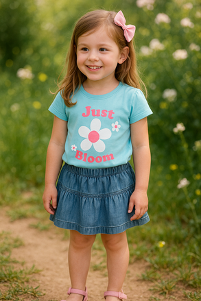 T-shirt de Menina Flor dos 2 aos 7 anos