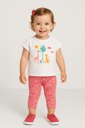T-shirt de Manga Curta Jungle  6-9 meses a 24-36 meses