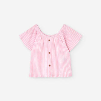 Blusinha às riscas brilhantes